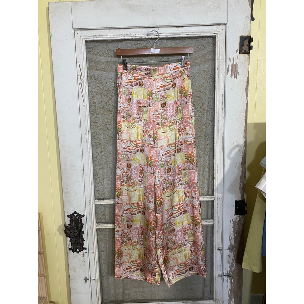 Le Lis Palazzo High Rise Wide-Leg Pants in Tropical Resort Print - Picture 2 of 7